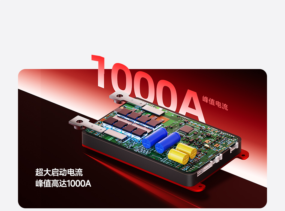 达锂BMS | 铁锂12V/100V汽车启动保护板｜60秒极速强启｜防闪屏+蓝牙智控｜抗1000A峰值｜GPS/加热拓展