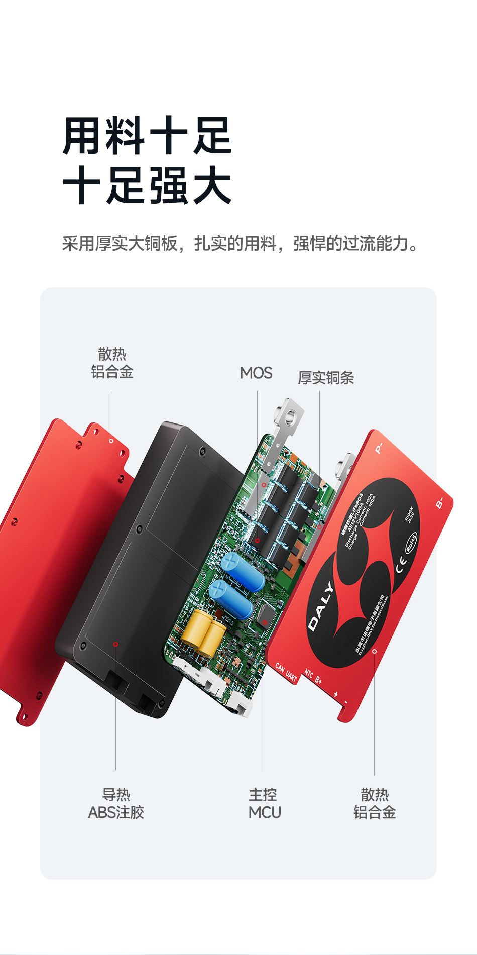 达锂BMS | 铁锂12V/100V汽车启动保护板｜60秒极速强启｜防闪屏+蓝牙智控｜抗1000A峰值｜GPS/加热拓展