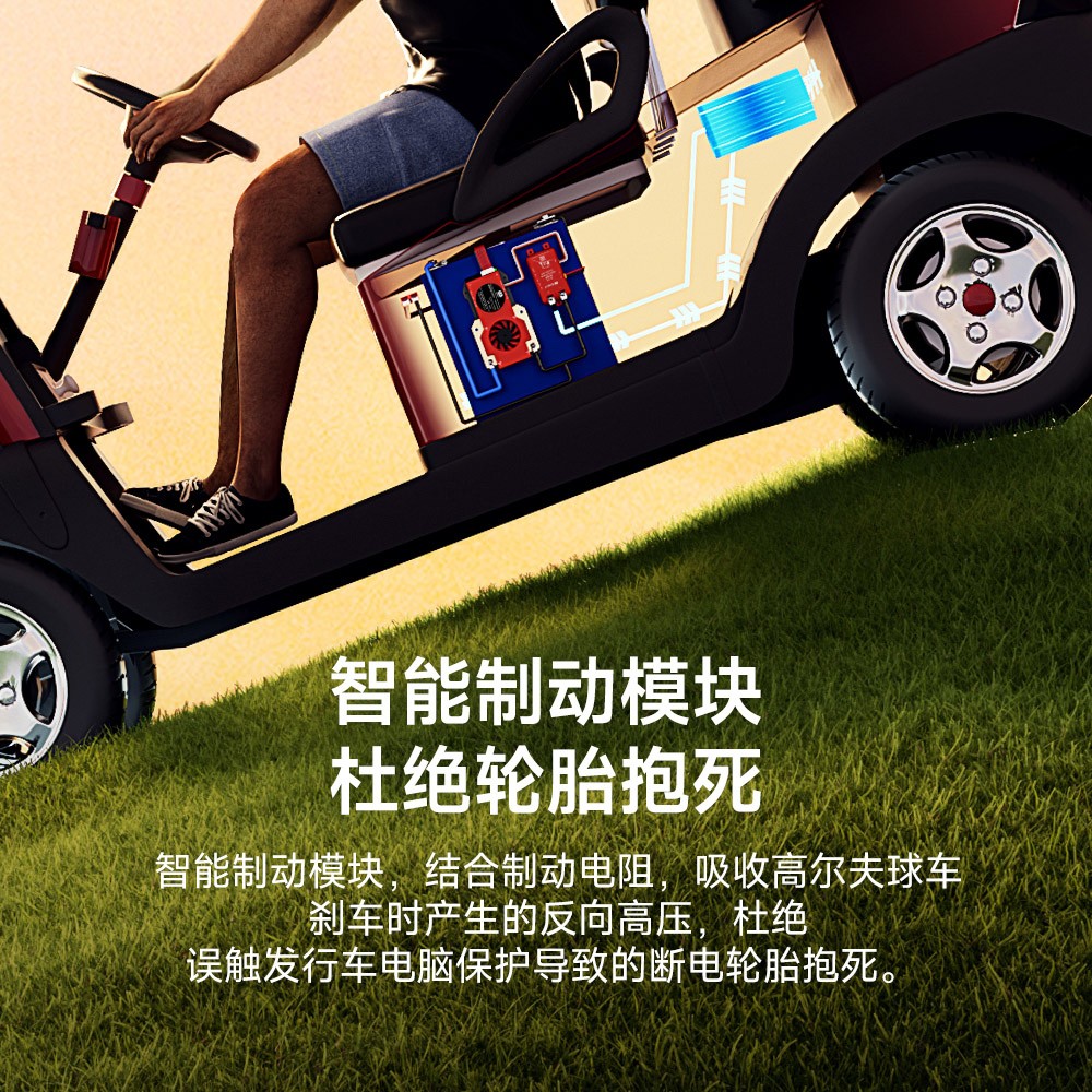 达锂BMS | 高尔夫球车智能BMS保护板｜安全刹车防抱死｜10kW负载上电｜APP/PC/IoT智控｜15~24S 150~500A｜防水注胶长寿命