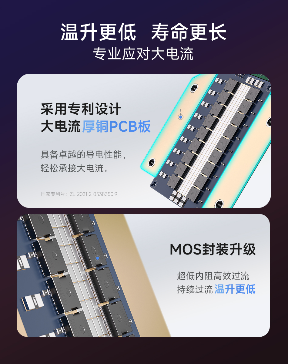 达锂BMS | S系列智能软件保护板｜250A/300A/400A/500A｜防水扩容升级｜三端智控｜3~24S全兼容