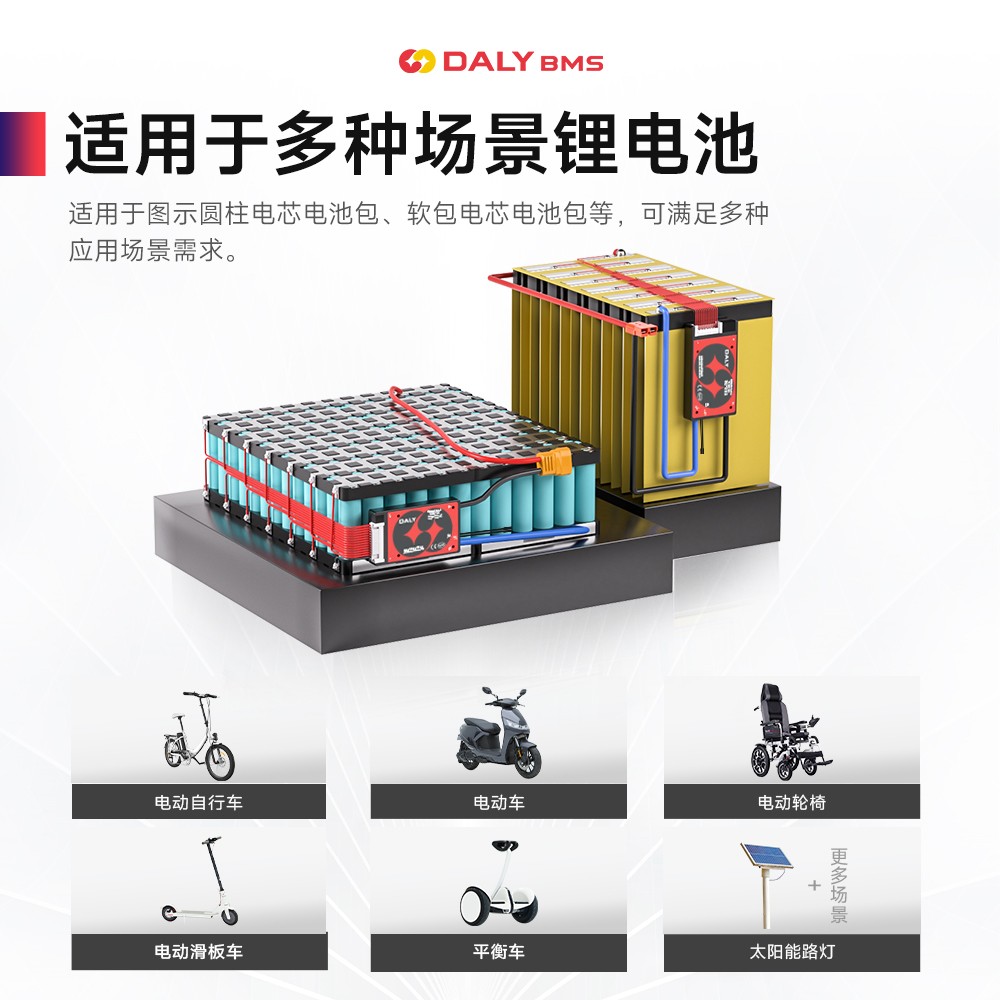 达锂BMS | G系列硬件保护板｜注胶防水小体积｜15A/20A双档输出｜3~13S全兼容｜低温升设计