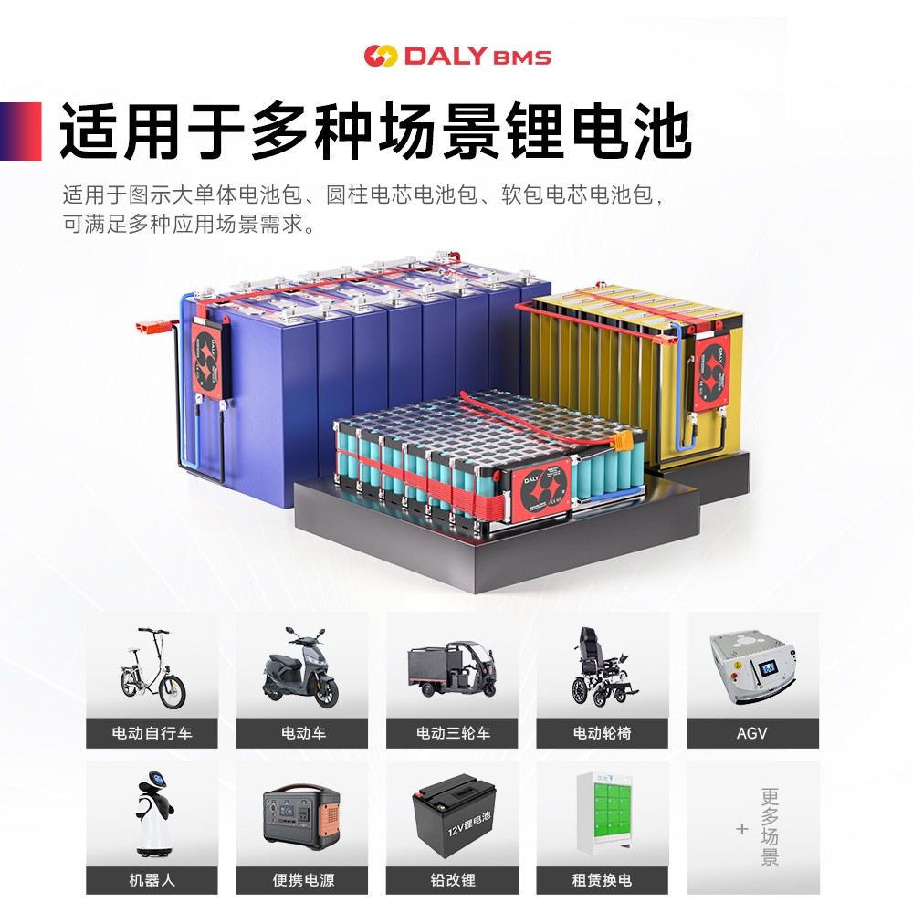 达锂BMS |K系列硬件保护板｜注胶防水多档电流｜40~100A强劲输出｜3~24S全兼容｜智能