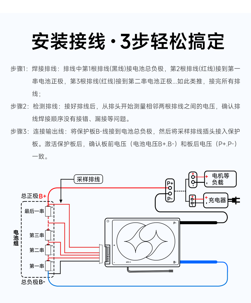 达锂BMS |K系列硬件保护板｜注胶防水多档电流｜40~100A强劲输出｜3~24S全兼容｜智能