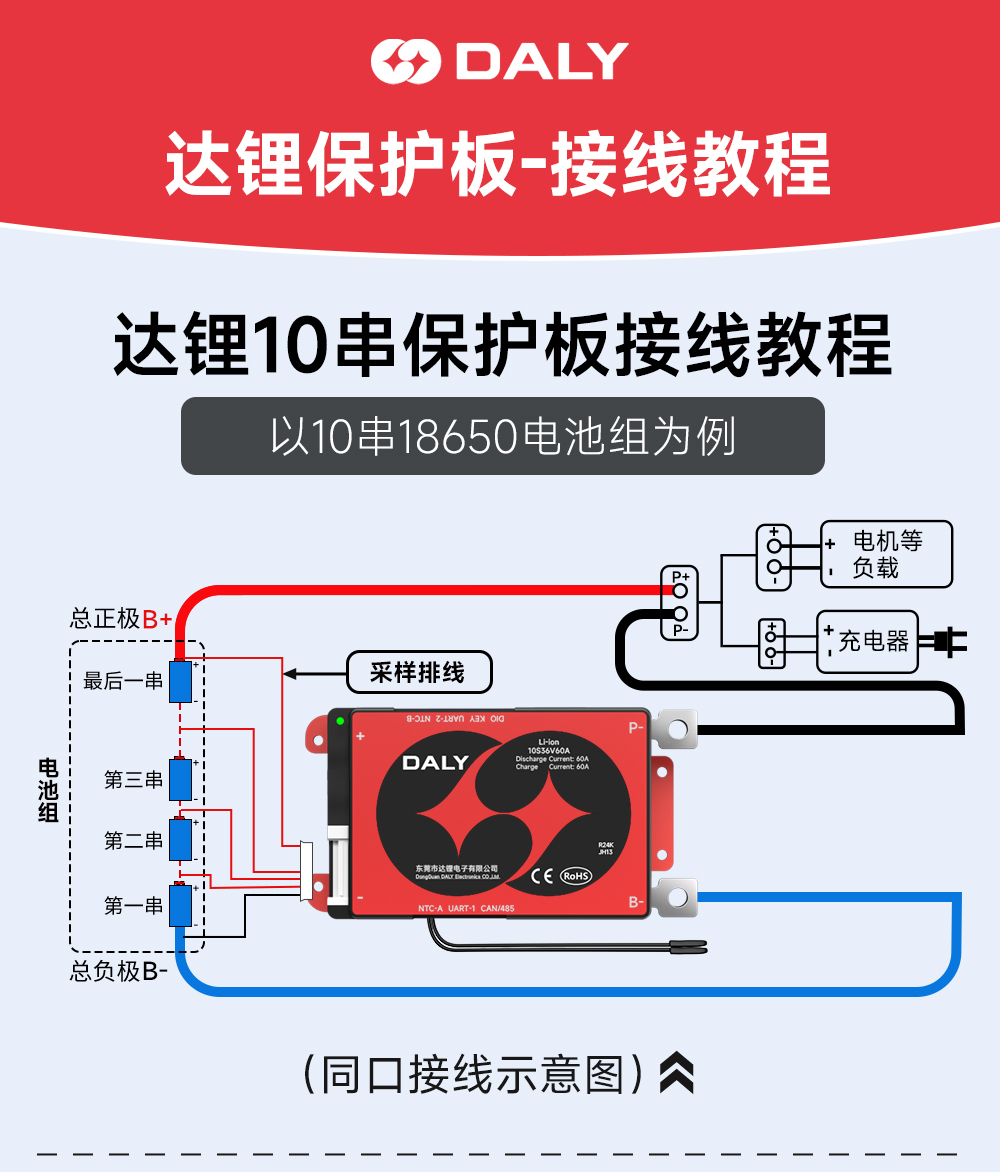 10S BMS接线教程