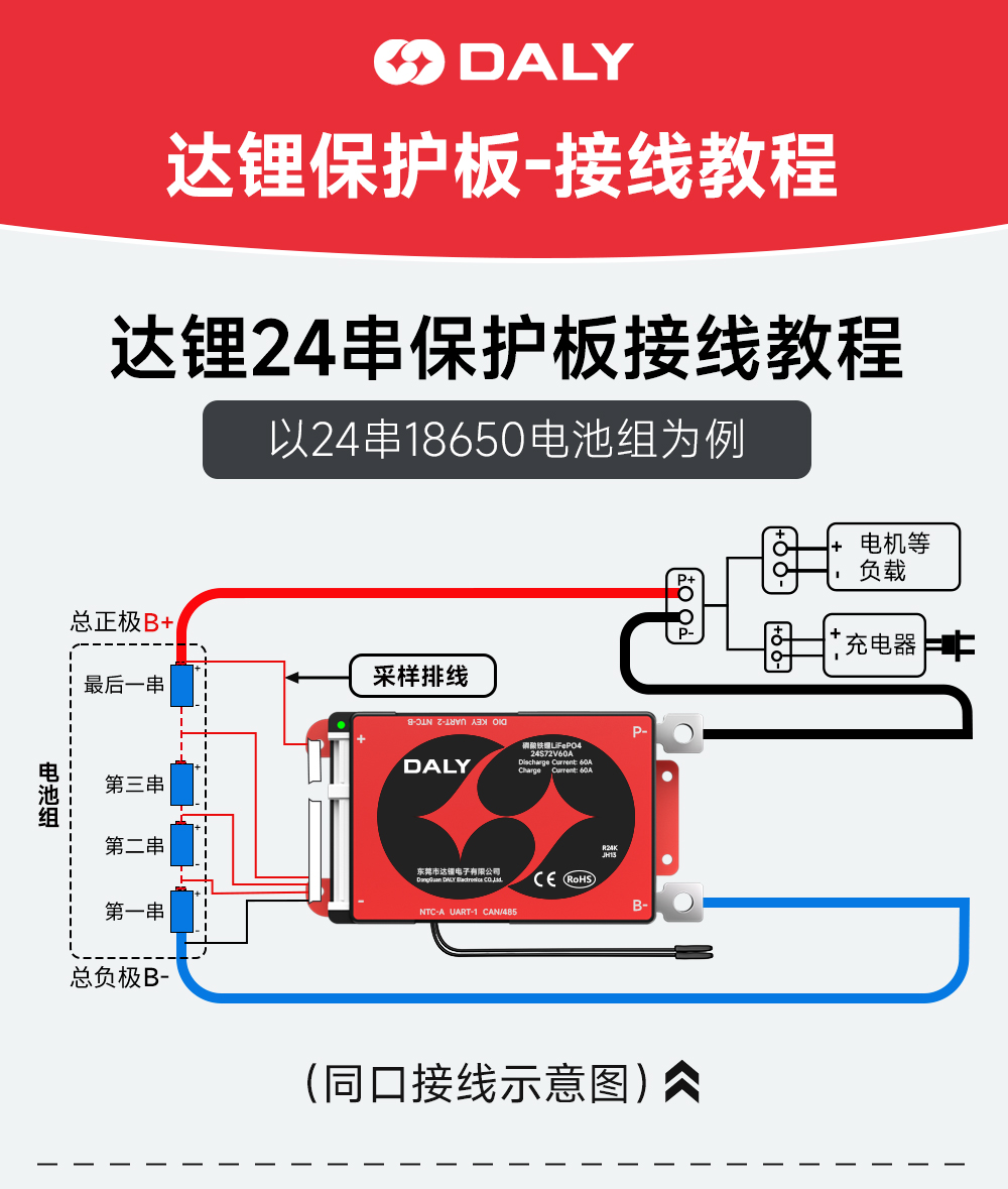 24S BMS接线教程